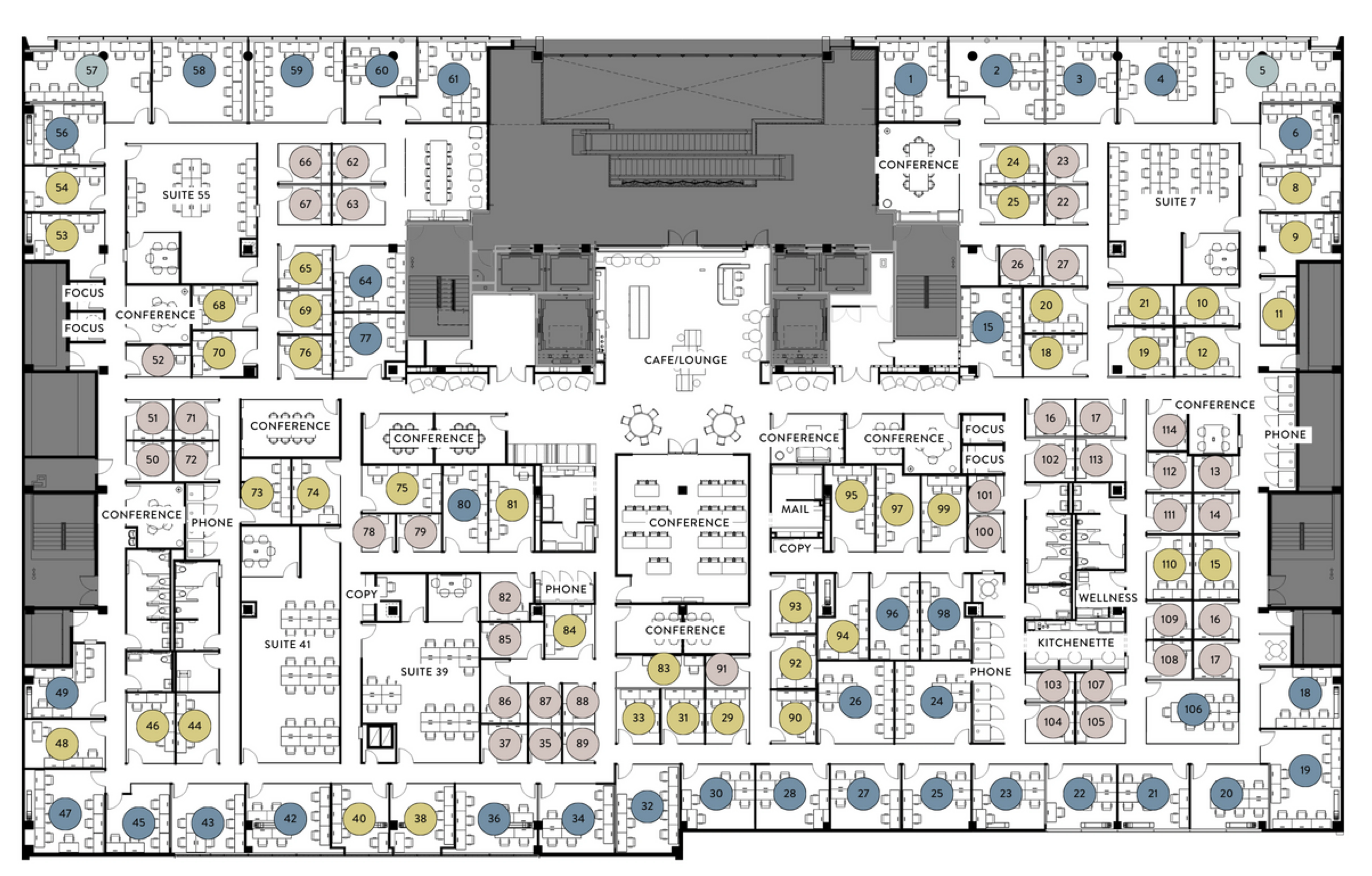 Fifth floor office plan